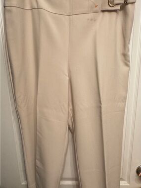 Chico's Light Cream Dress Trousers with Side Buckle